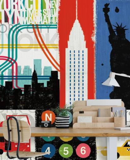 New York Mural Wallpaper New York Mural Wallpaper
