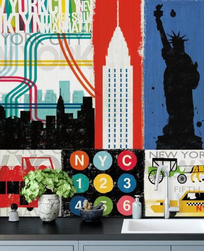 New York Mural Wallpaper