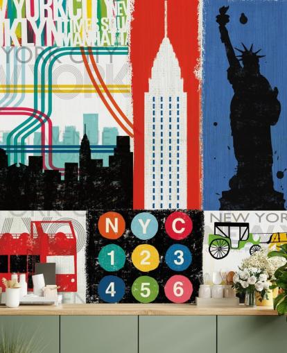 Muurschildering van New York