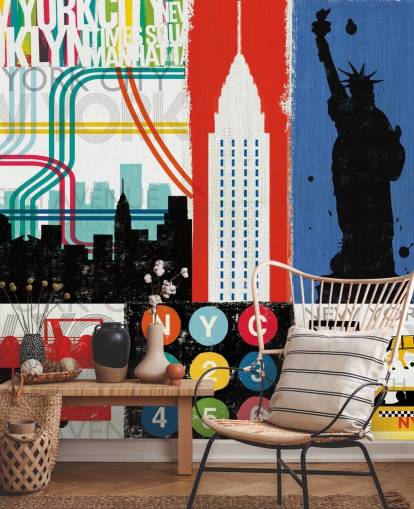 New York Mural Wallpaper New York Mural Wallpaper
