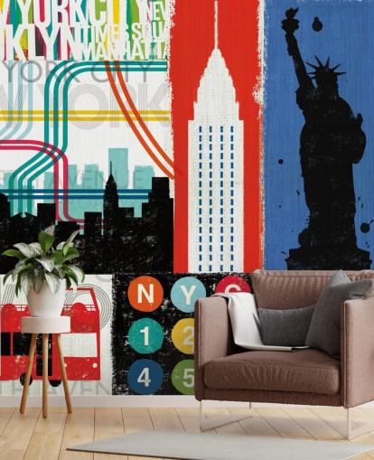 New York Mural Wallpaper