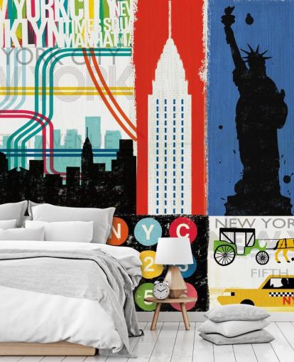 New York Mural Wallpaper New York Mural Wallpaper