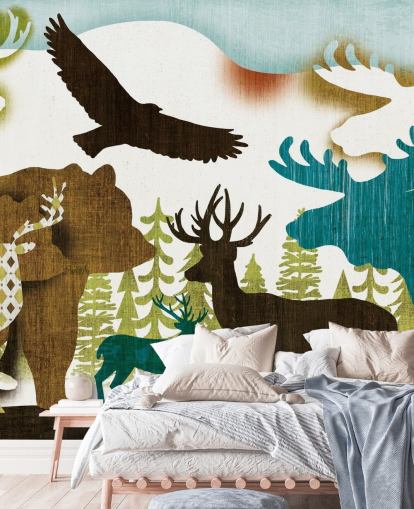 Mountain Animals Behang Mountain Animals Behang