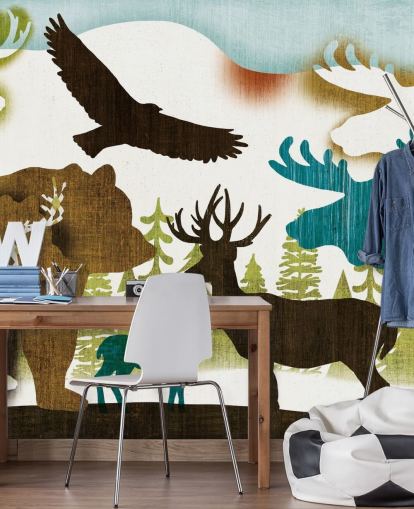 Mountain Animals Behang