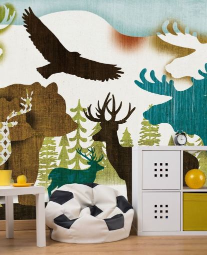 Mountain Animals Behang