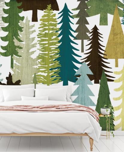 Abstract Forest Print Wallpaper Abstract Forest Print Wallpaper