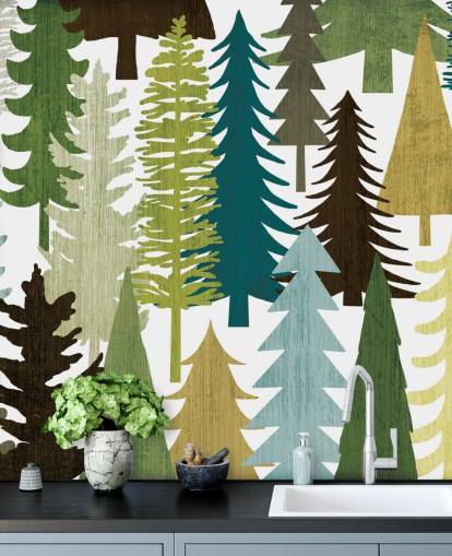 Abstrakt skog Print Bakgrunn