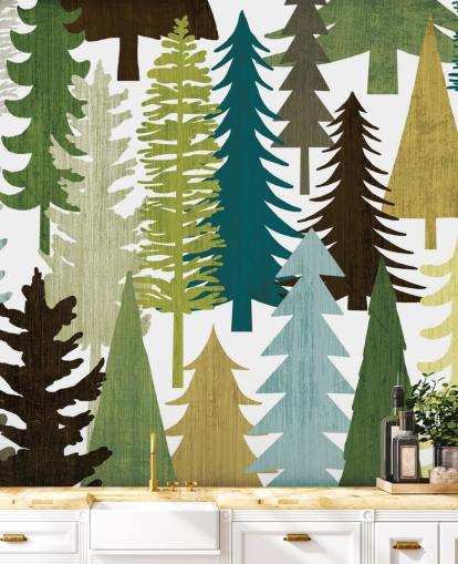 Abstrakt Skov Print Baggrund