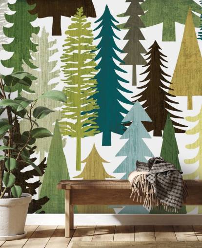 Abstrakt Forest Print Bakgrund