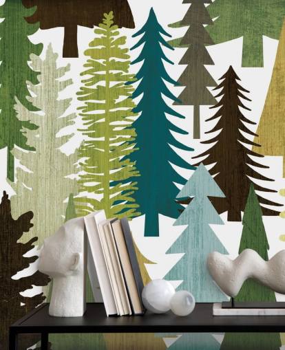 Papier Peint Abstrait Forêt