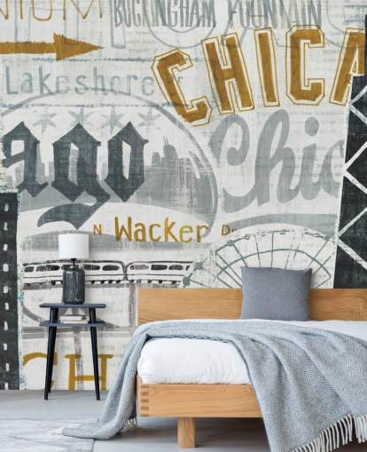 Abstrakt Chicago City Bakgrund Abstrakt Chicago City Bakgrund