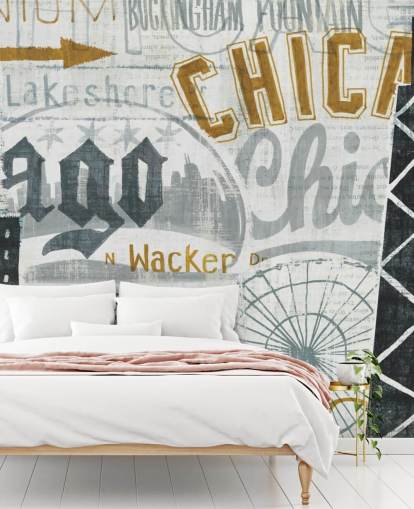 Abstract Chicago City Wallpaper