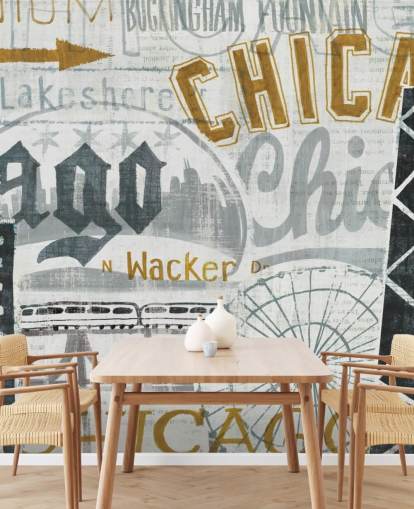 Abstrakte Tapete von Chicago City