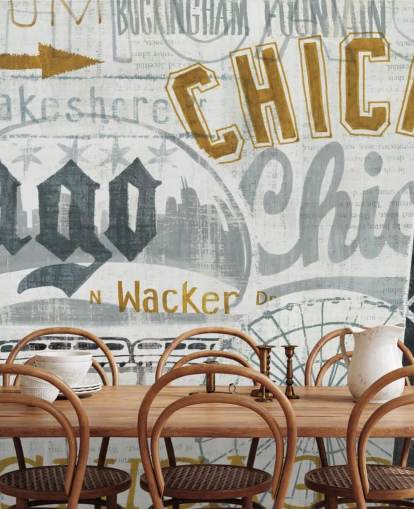 Abstract Chicago City Wallpaper