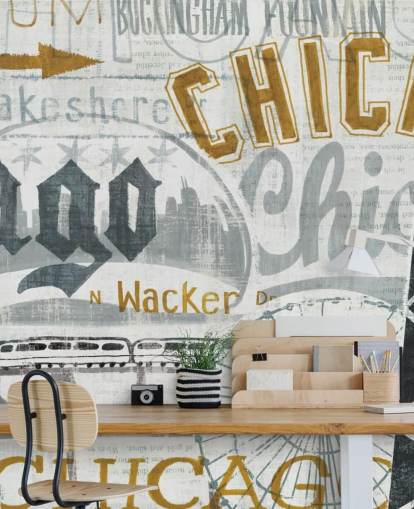 Abstract Chicago City Wallpaper