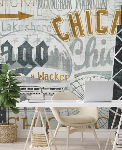 Abstract Chicago City Wallpaper