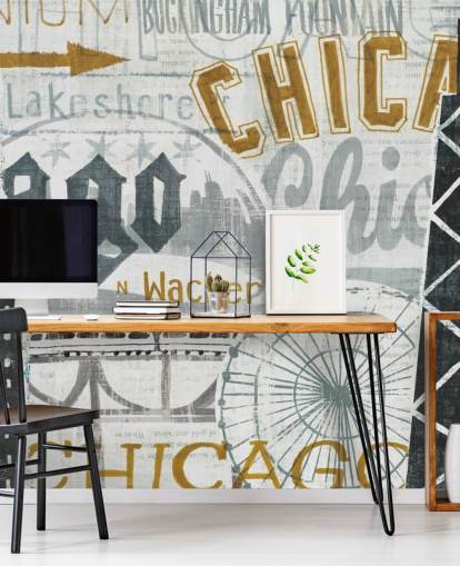 Abstrakte Tapete von Chicago City