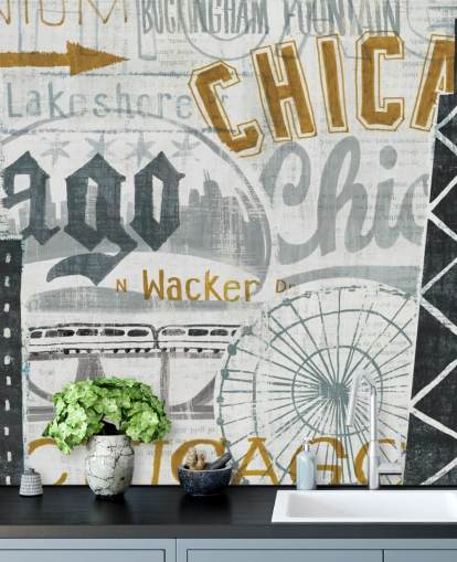 Abstrakt Chicago City Bakgrund