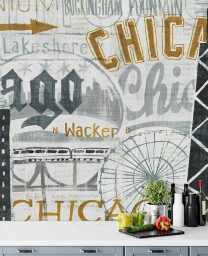 Abstrakt Chicago City Baggrund Abstrakt Chicago City Baggrund