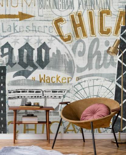 Abstrakt Chicago City Bakgrund Abstrakt Chicago City Bakgrund