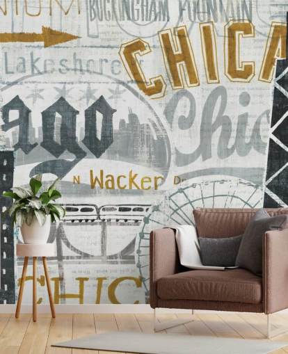 Abstrakt Chicago City Bakgrund