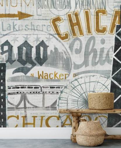 Abstract Chicago City Wallpaper