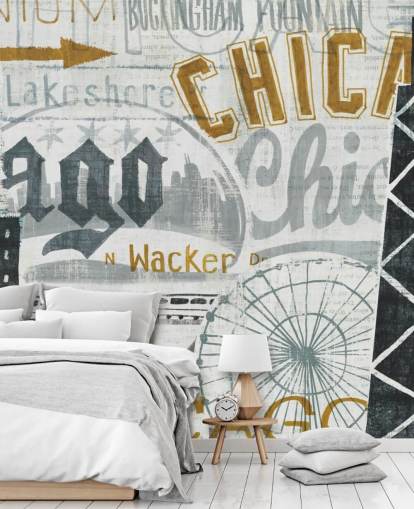 Abstrakte Tapete von Chicago City