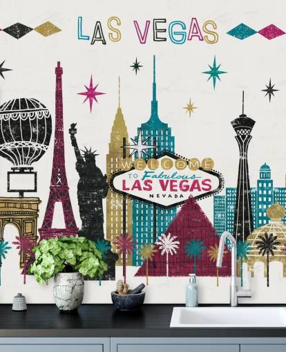 Senf, Burgund, Blaugrün und Schwarz Zusammenfassung der Las Vegas-Tapete Senf, Burgund, Blaugrün und Schwarz Zusammenfassung der Las Vegas-Tapete