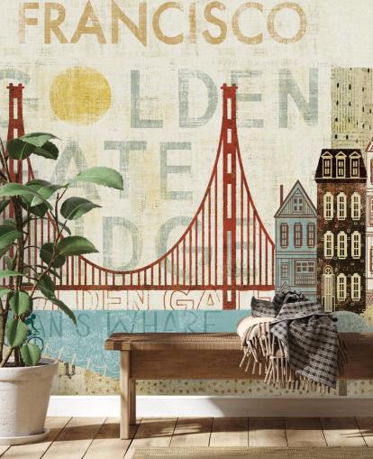 abstrakte San Francisco Tapete