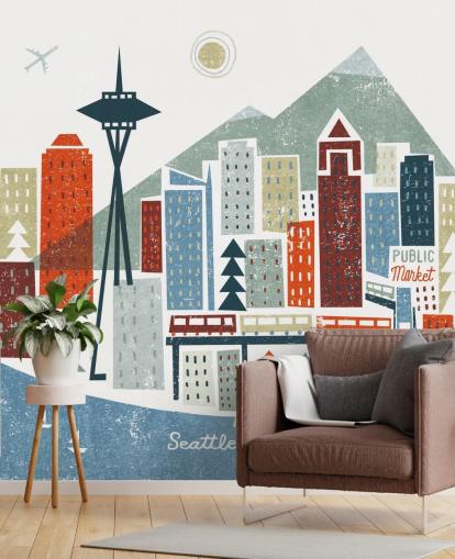 white, red, maroon and blue abstract seattle city wallpaper white, red, maroon and blue abstract seattle city wallpaper