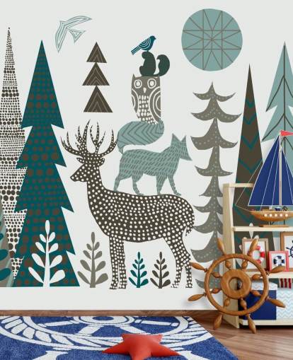 Mural de pared Fauna abstracta