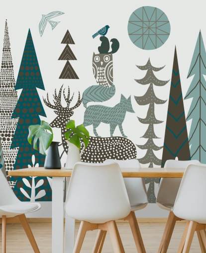 Mural de pared Fauna abstracta