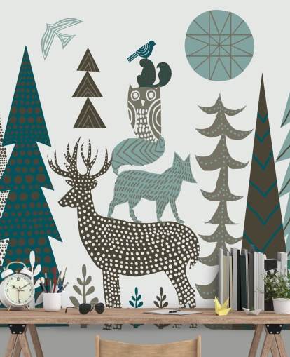 Mural de pared Fauna abstracta