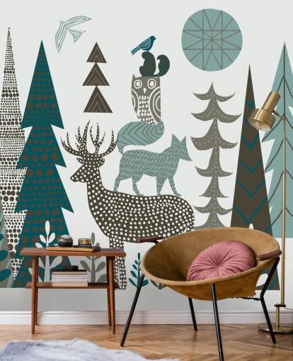 Mural de pared Fauna abstracta