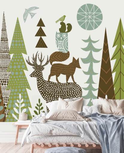 Abstrakt Mountain Wildlife USA Bakgrunn