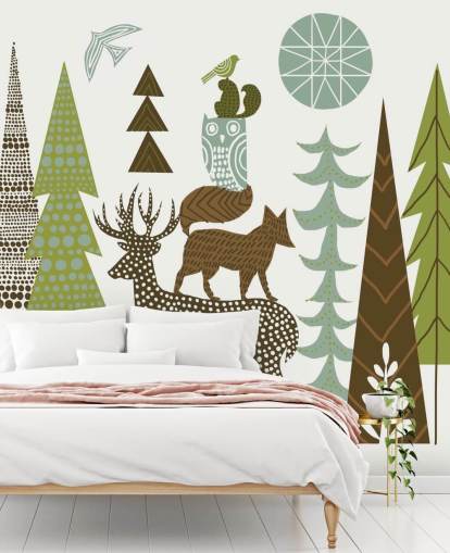 Abstrakt Mountain Wildlife USA Bakgrunn