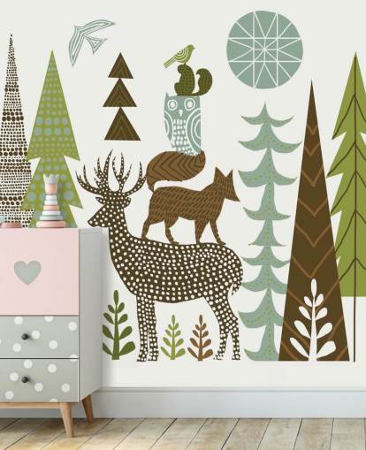 Abstrakte Berg Wildlife US Wallpaper