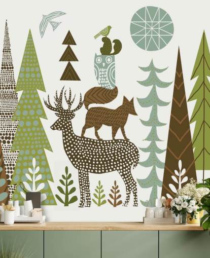 Abstrakte Berg Wildlife US Wallpaper