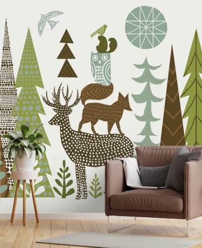 Abstrakte Berg Wildlife US Wallpaper