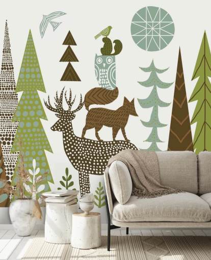 Abstrakte Berg Wildlife US Wallpaper