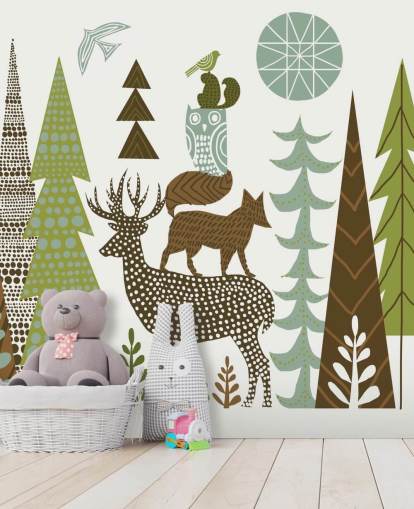 Abstrakt Mountain Wildlife USA Bakgrunn