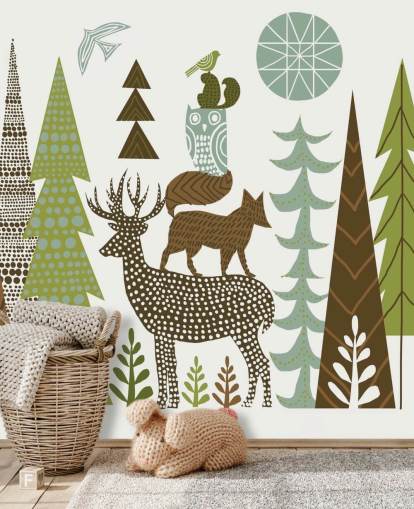 Abstrakte Berg Wildlife US Wallpaper