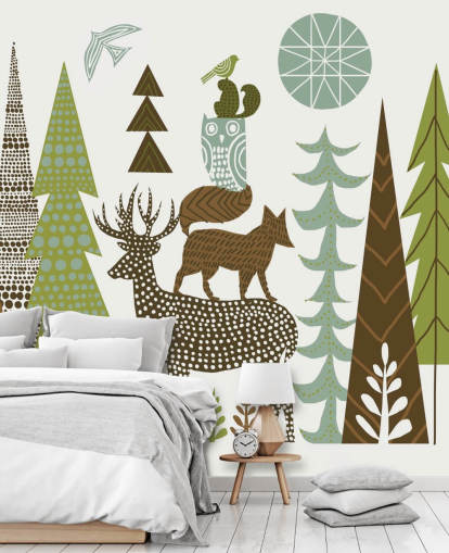 Abstrakt Mountain Wildlife US Wallpaper