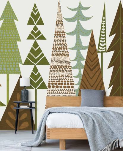 Grön och brun abstrakt Forest Bakgrund