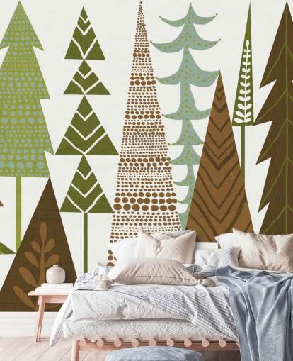 Green and Brown Abstract Forest Wallpaper Green and Brown Abstract Forest Wallpaper