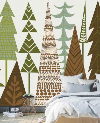 Green and Brown Abstract Forest Wallpaper Green and Brown Abstract Forest Wallpaper