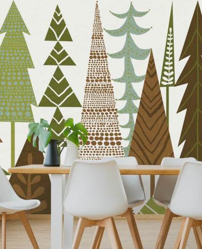 Grön och brun abstrakt Forest Bakgrund