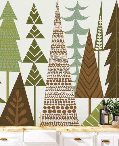 Green and Brown Abstract Forest Wallpaper Green and Brown Abstract Forest Wallpaper