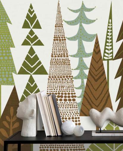 Green and Brown Abstract Forest Wallpaper Green and Brown Abstract Forest Wallpaper