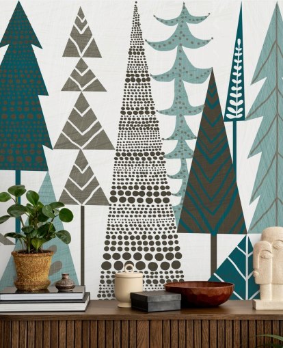 Forest Folklore Trees Wall Mural Forest Folklore Trees Wall Mural